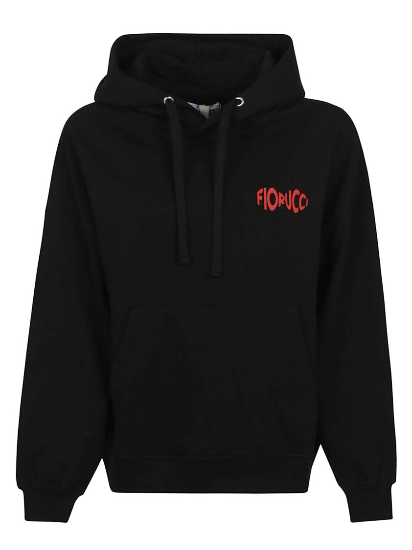 Fiorucci Hooded Cotton Sweatshirt With Graphic Detail