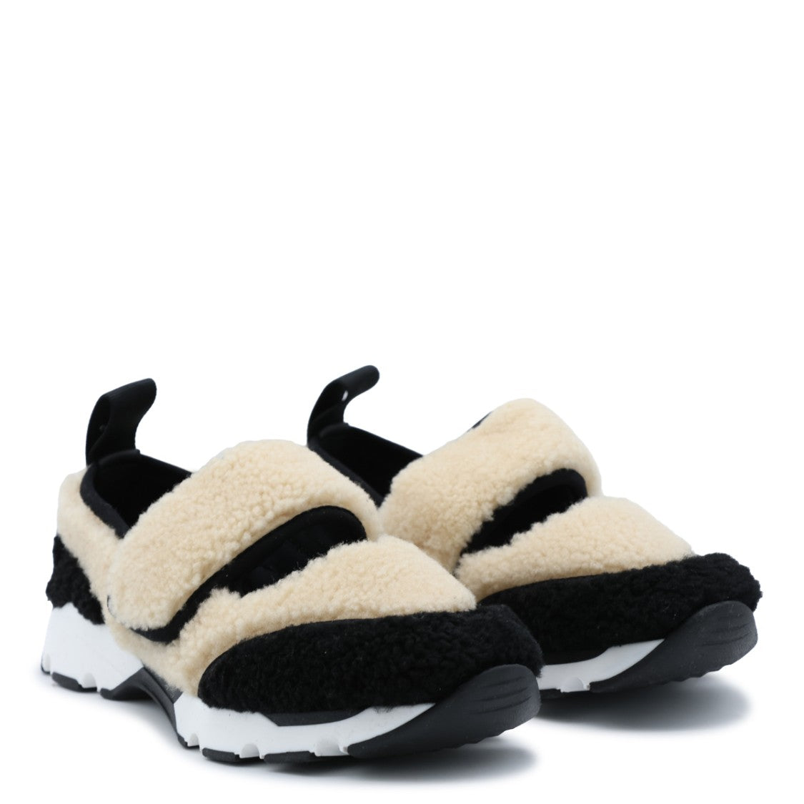 Marni Sporty Sneakers With Plush Shearling Texture
