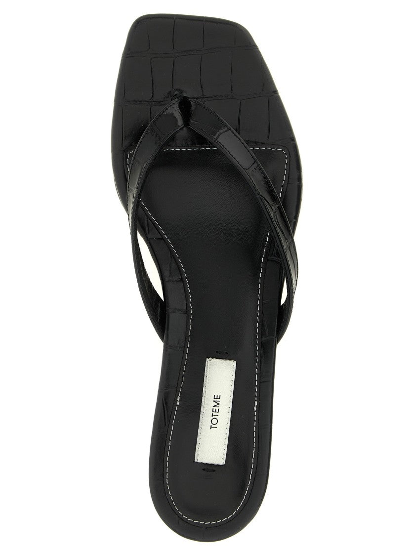 Totême 'Croco-Embossed' Sandals