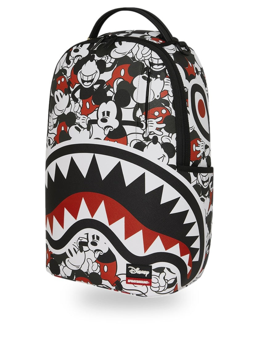 Sprayground Black And White Disney Mickey Crammed Backpack