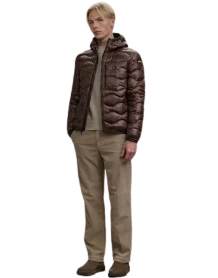 Blauer Crds 30B Hooded Quilted Puffer Down Jacket