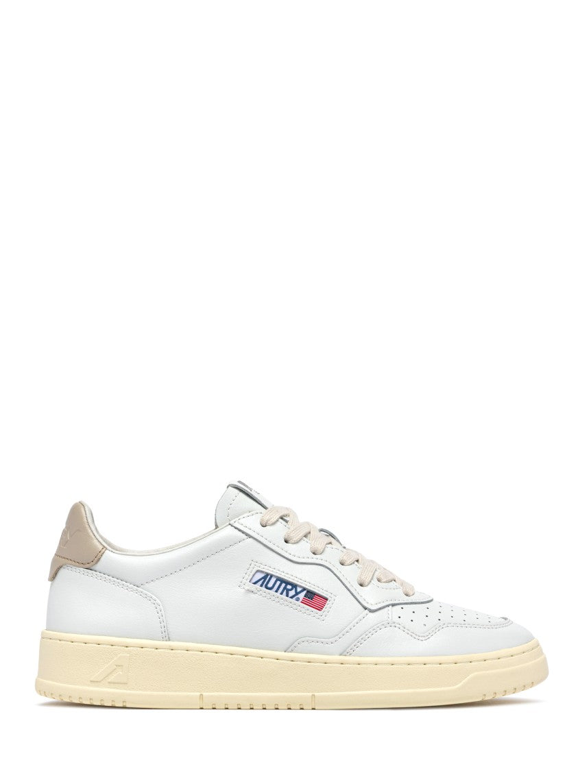 Autry Low-Top Leather Sneakers With Vintage Accents