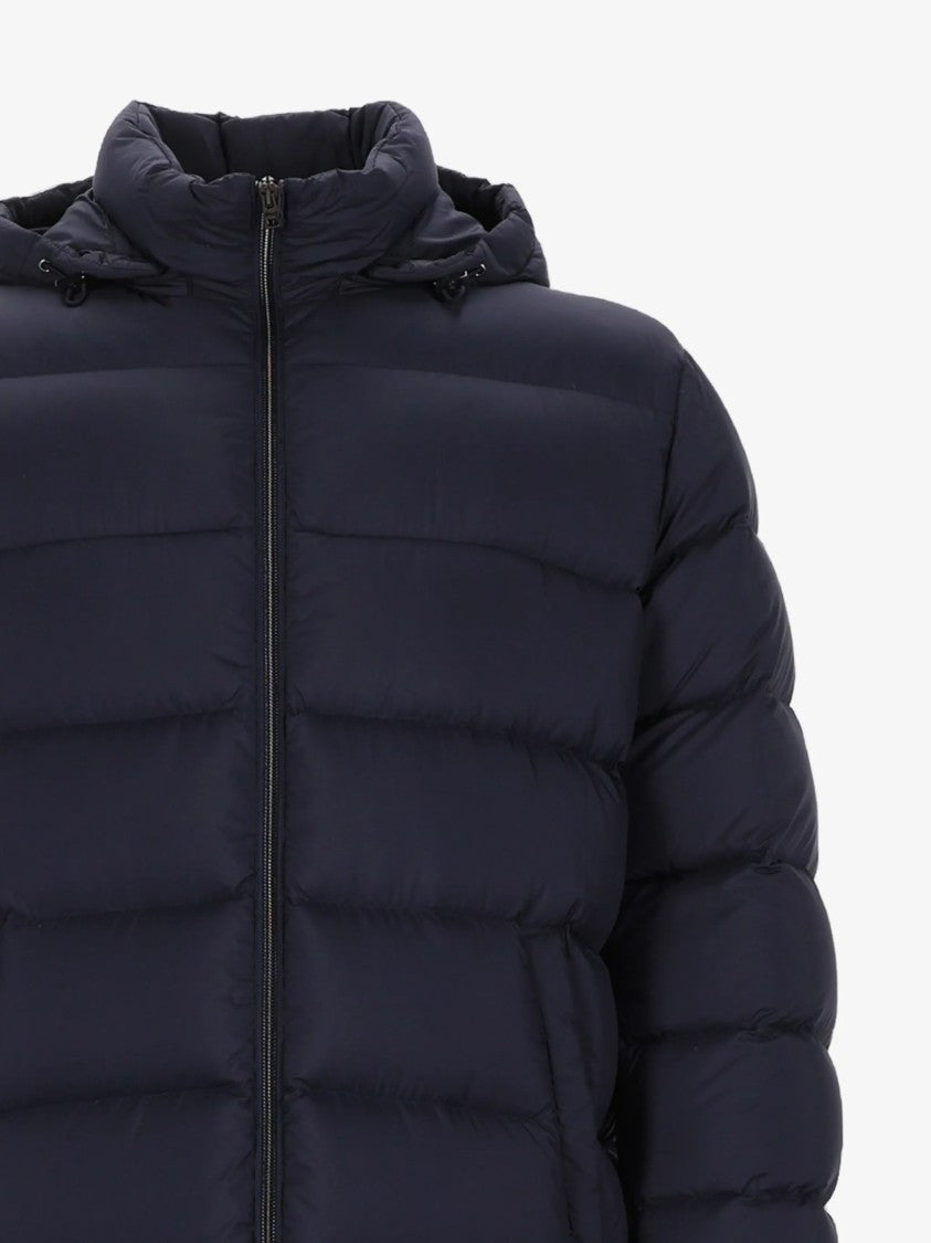 Herno Extended-Length Padded Down Jacket With Hood And Streamlined Design