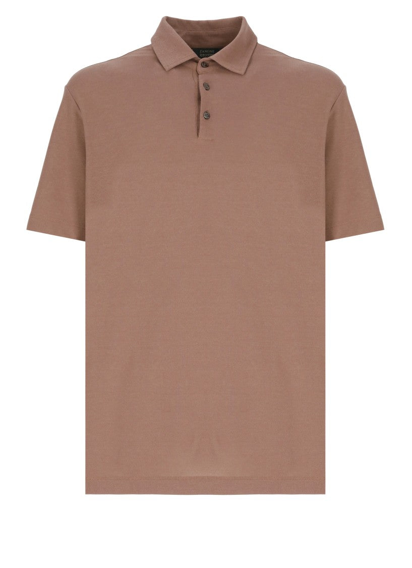 Zanone Brown Mc Polo Shirt