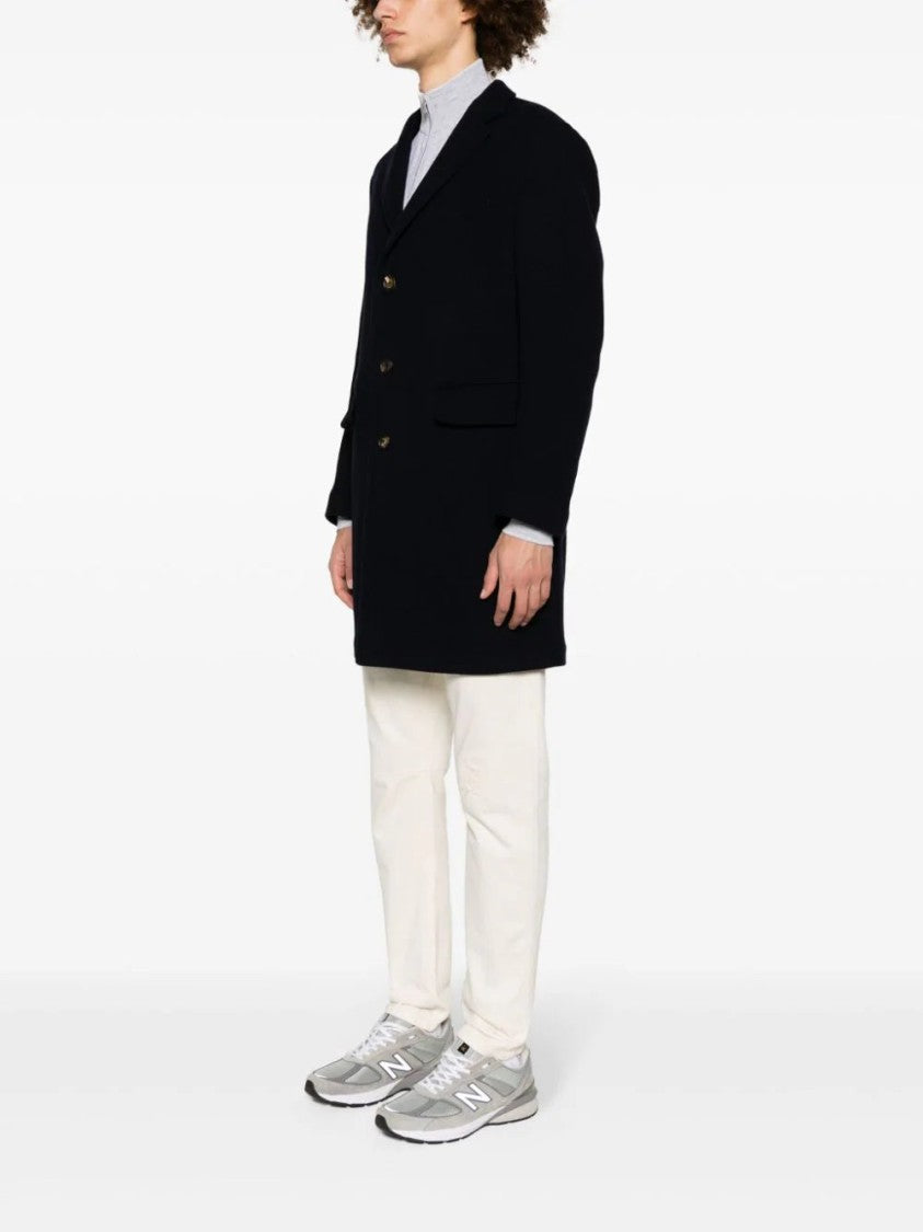 Eleventy Felted Single-Breasted Coat