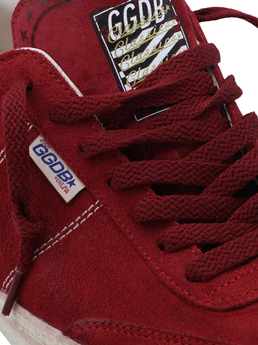 Golden Goose Red Suede Soul Star Sneakers