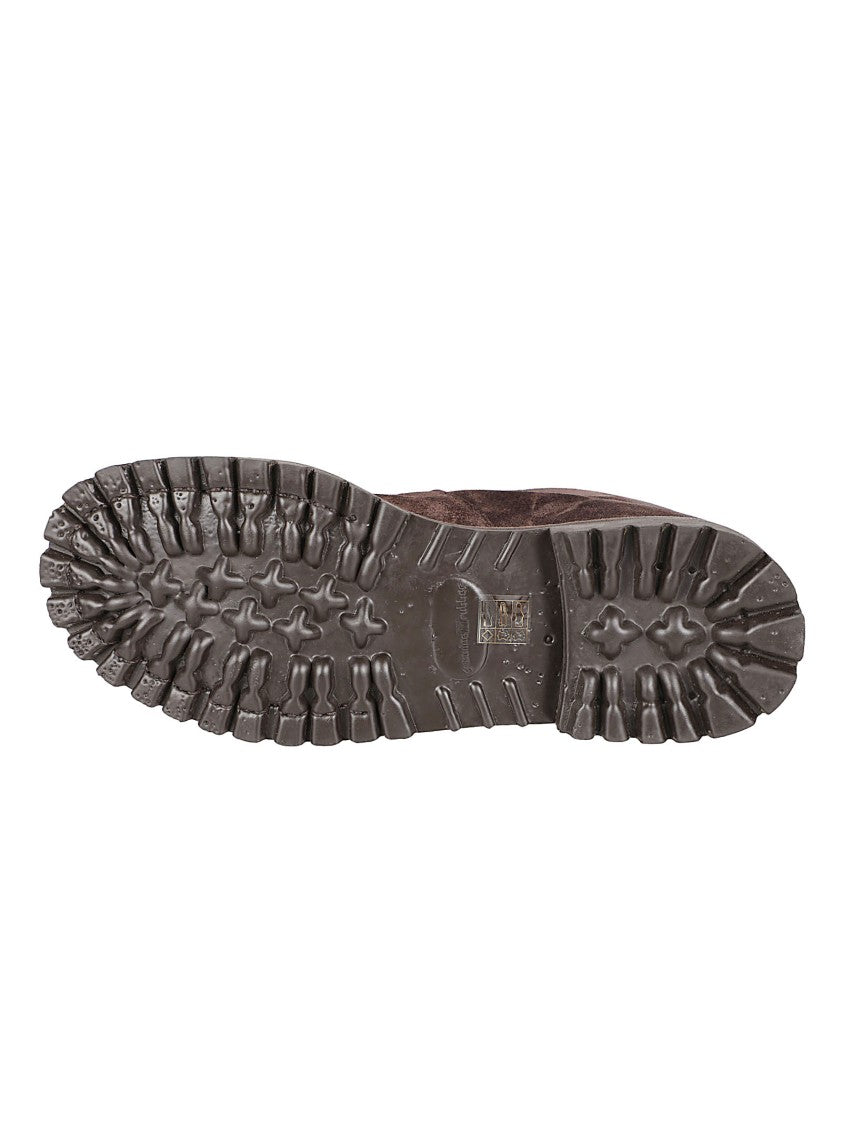 Moma Rugged Low Boots With Distressed Calf Leather Upper