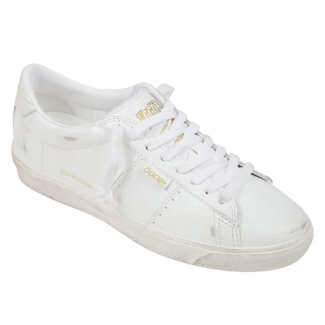 Golden Goose Matchstar Shiny Leather Sneakers With Polished Finish