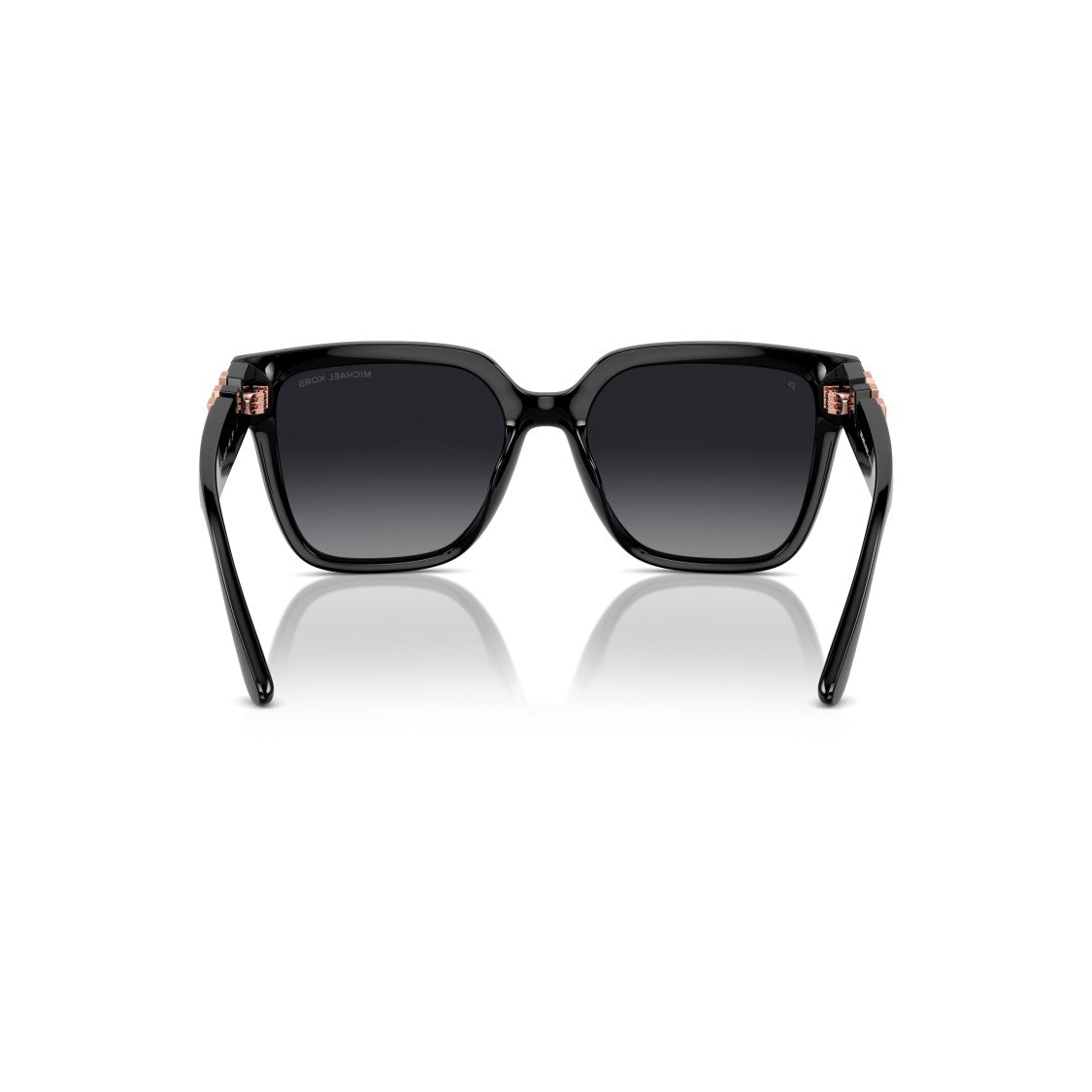 Michael Kors 0Mk2170u Oversized Square Sunglasses In Glossy Black With Gradient Lenses