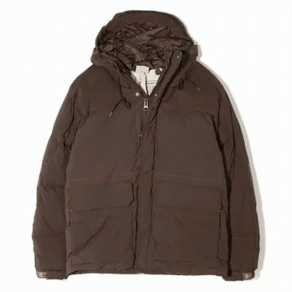 Ten C Hooded Down Jacket With Quilted Design