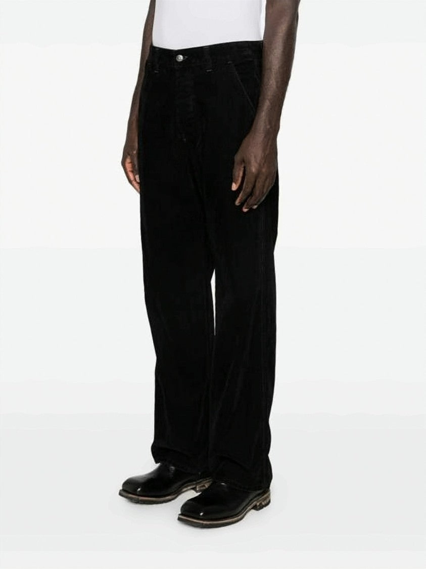 Diesel Straight Fit Pants With Textured Fabric And Classic Tailoring