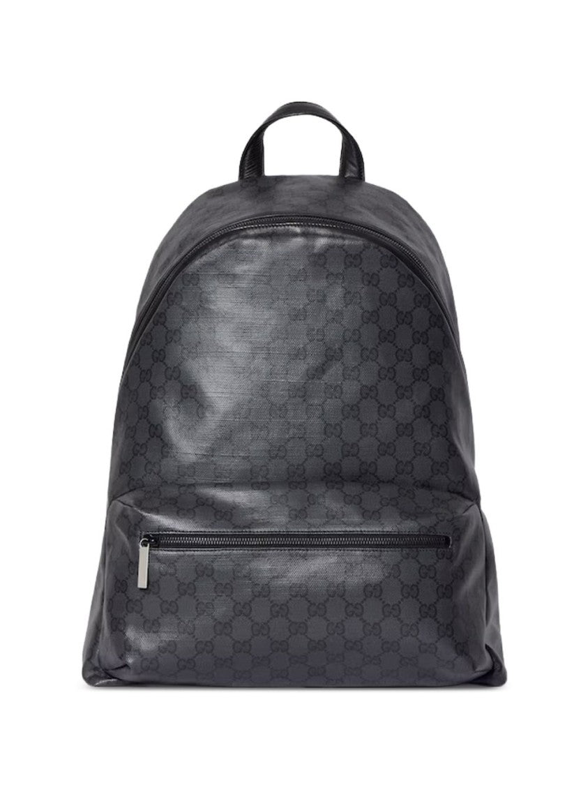 Gucci Black Monogram Rounded Top Backpack