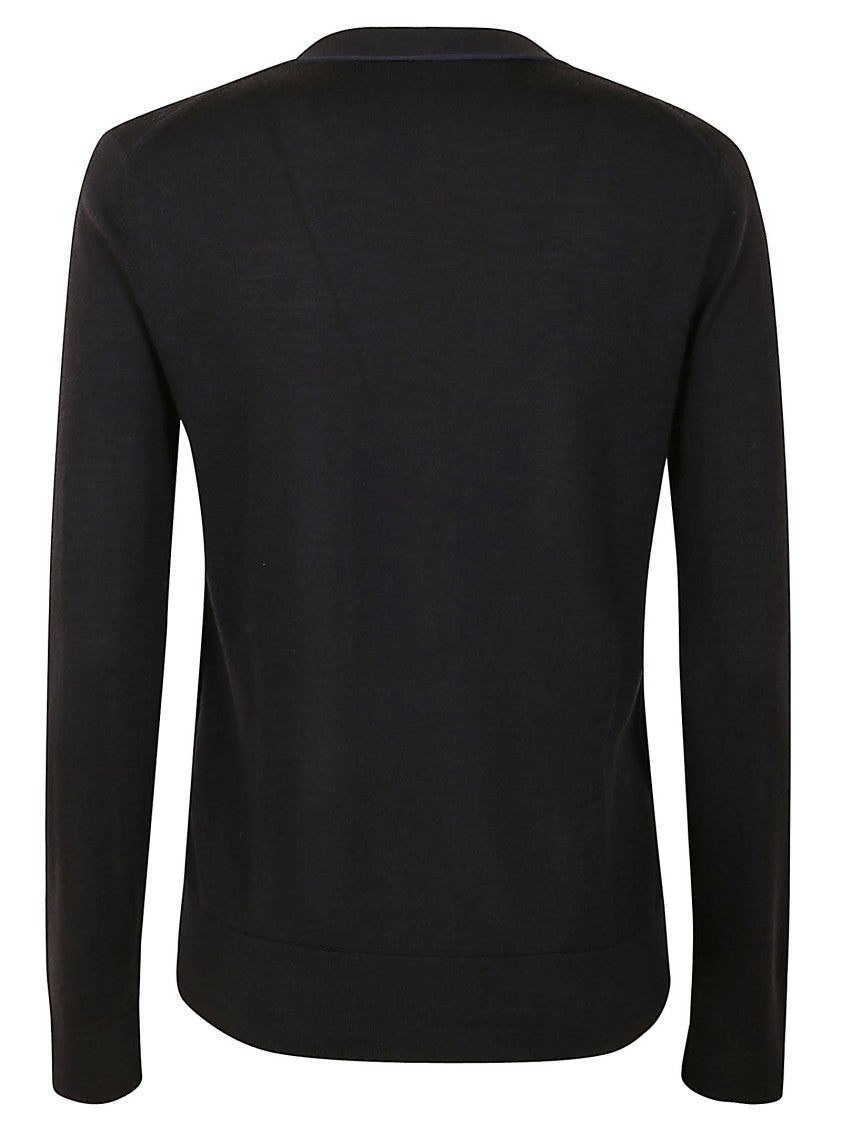 Tory Burch Fitted V-Neck Cardigan With Decorative Buttons