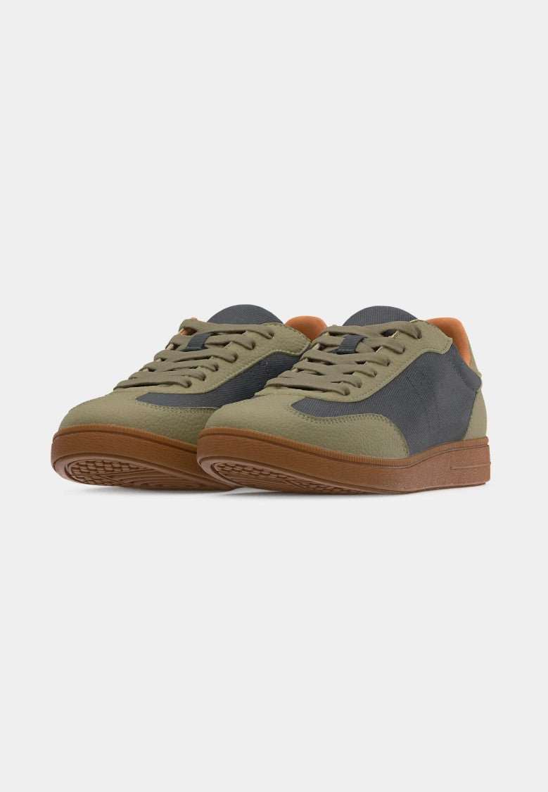 Max Mara Gray Bicolor Bovine Leather Sneakers
