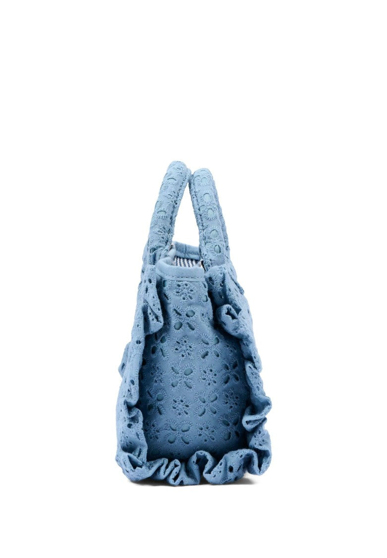 Mc2 Saint Barth Rectangular Handbag With Floral Cut-Out Patterns