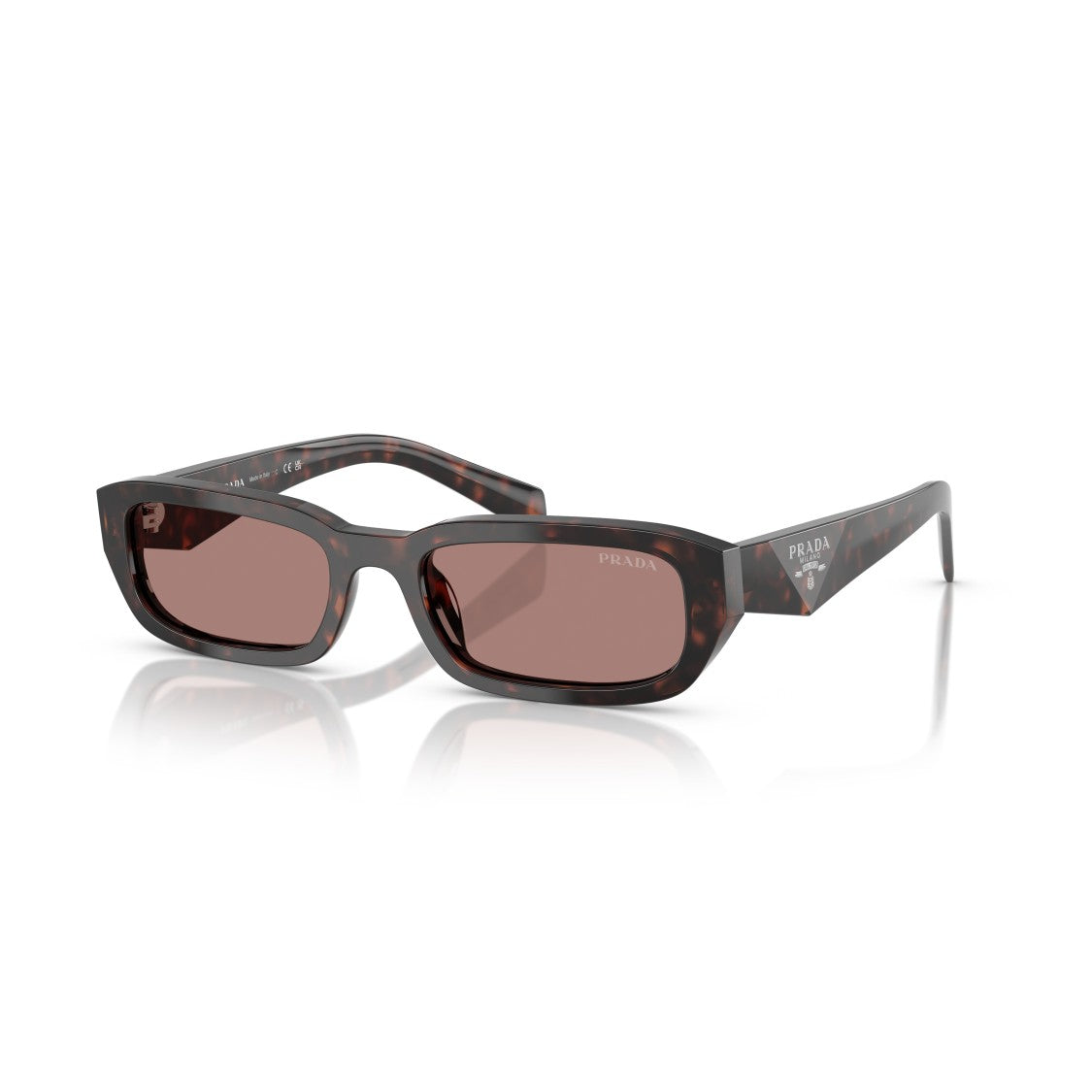 Prada 0Pr B06s Rectangular Tortoiseshell Acetate Sunglasses
