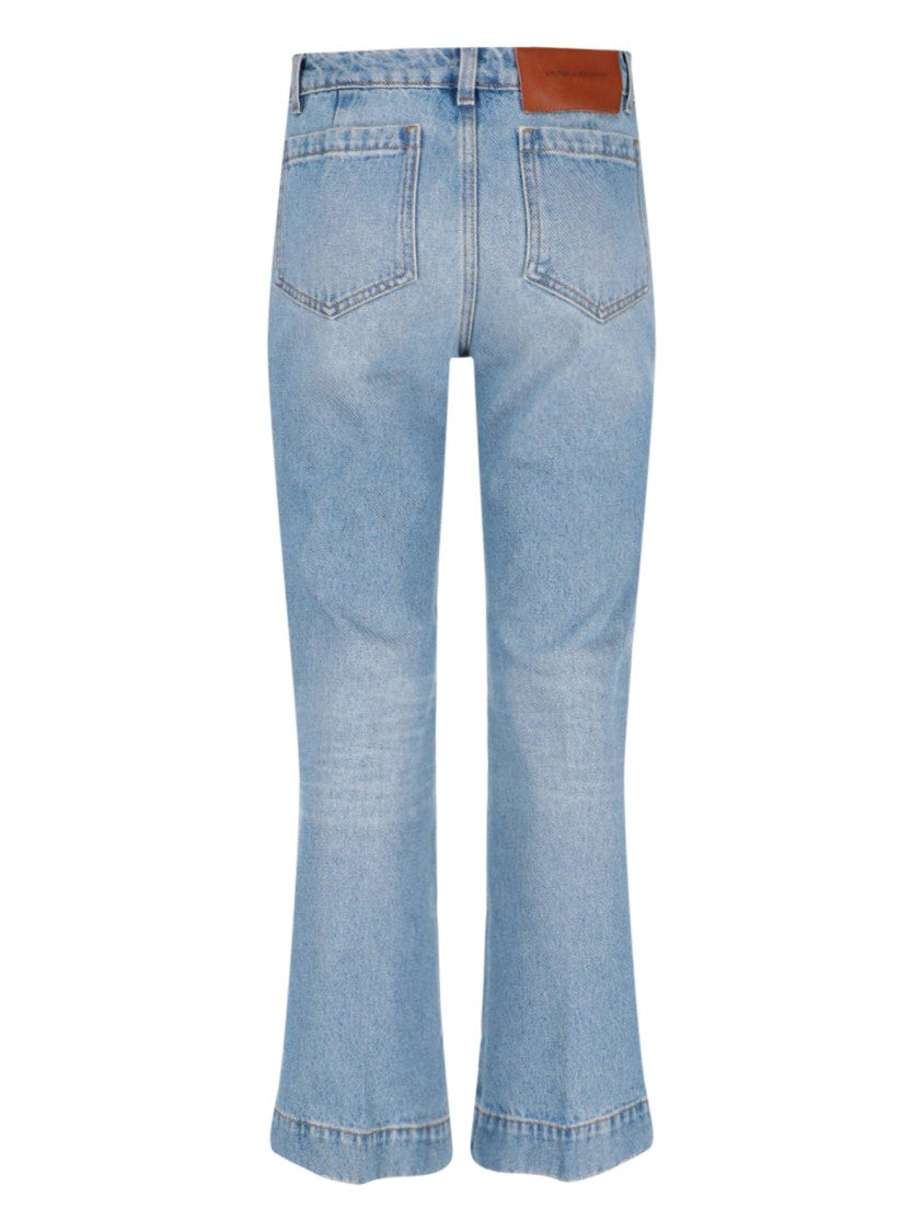 Victoria Beckham Celine Bootcut Jeans – Light Blue