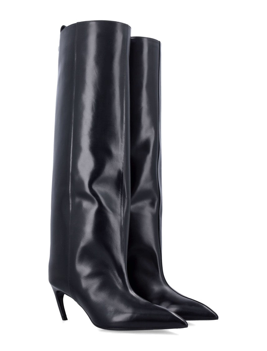 The Attico Pointed Toe Leather Lea Boots