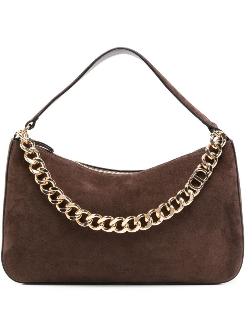 Twin-Set Structured Leather Shoulder Bag