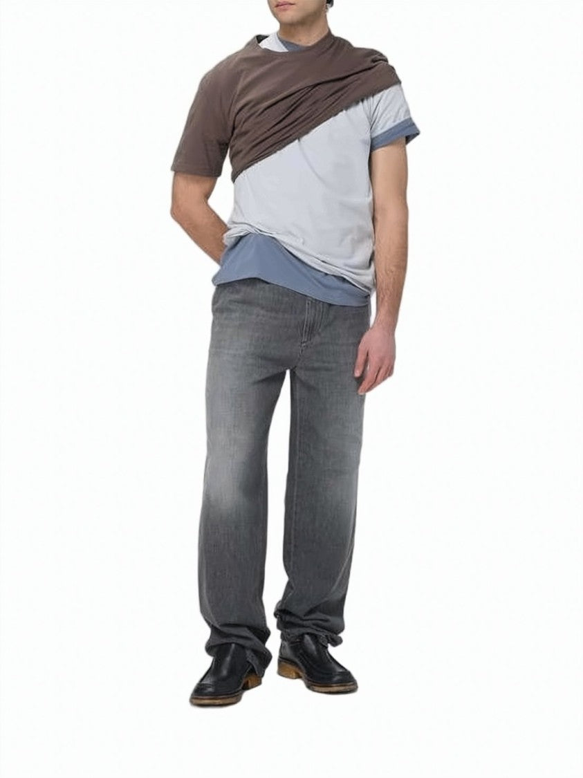 Maison Margiela Grey Slightly Faded Straight-Leg Cotton Jeans