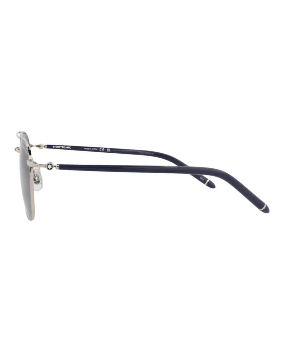 Montblanc Aviator-Frame Metal Sunglasses