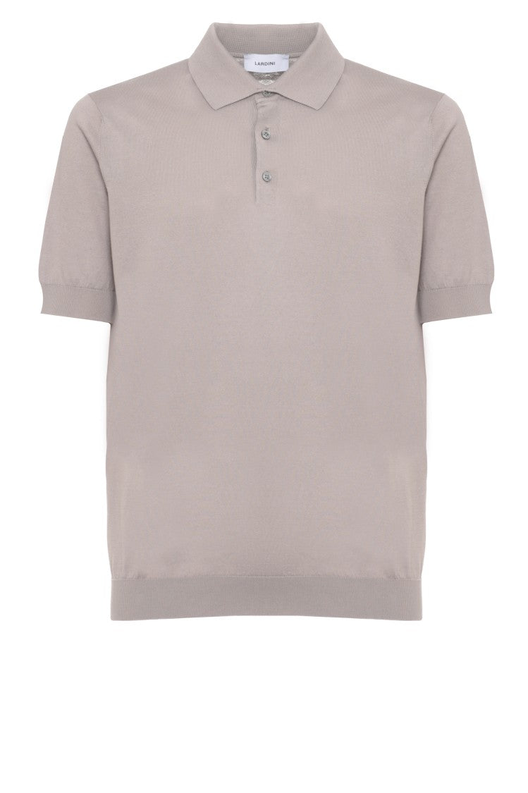 Lardini Ribbed Trims Cotton Polo Shirt