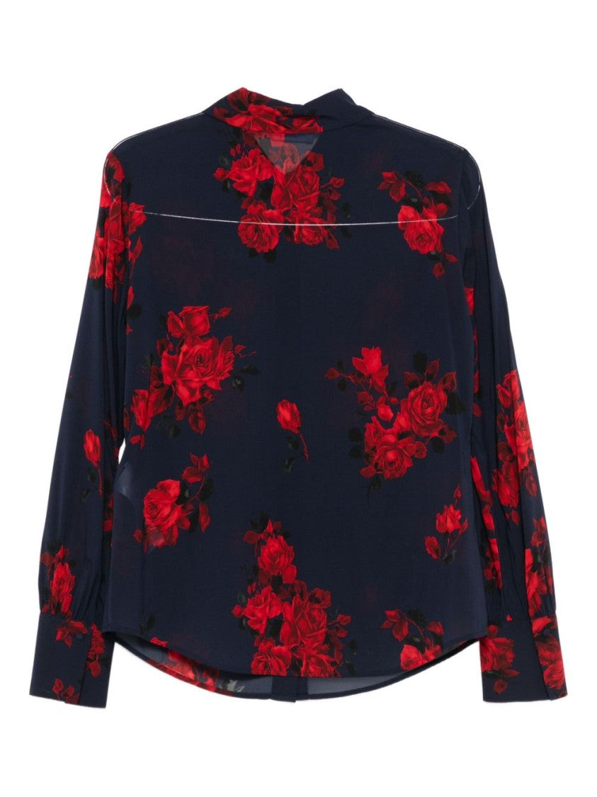 Blugirl Silk Blend Blouse With Floral Prints