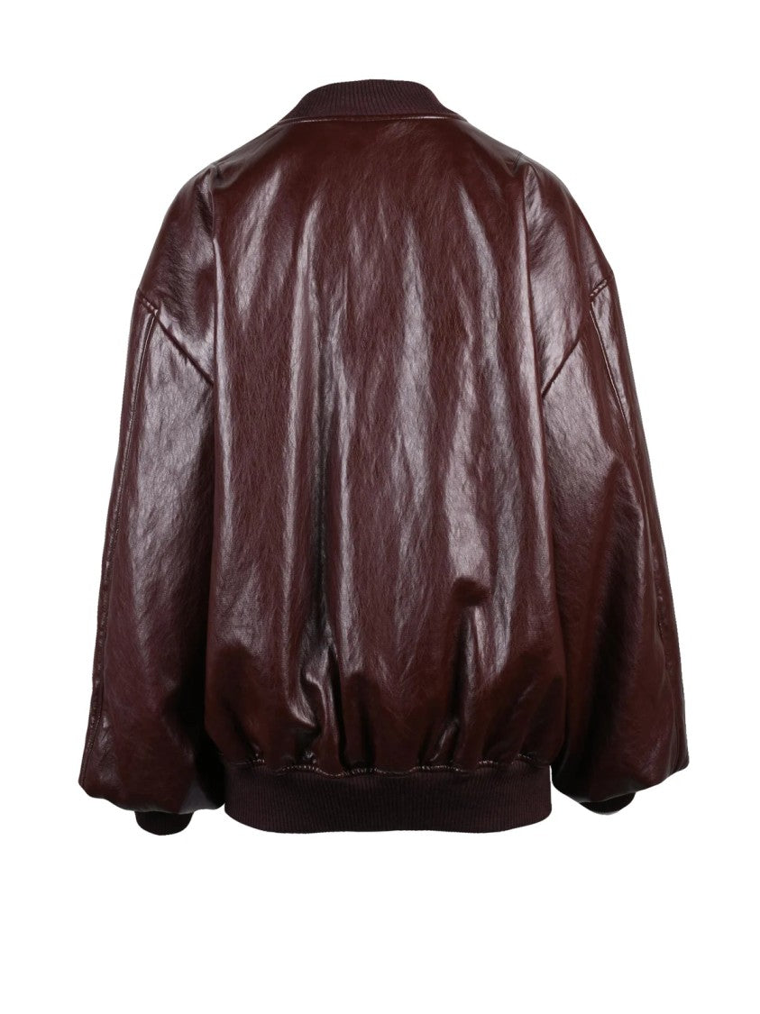 Pink Memories Pink Memories Oversized Bomber Jacket With Reflective Finish