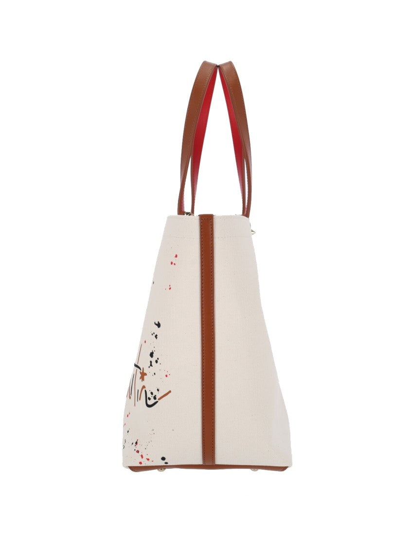 Christian Louboutin Large Cotton Tote Bag With Leather Accents