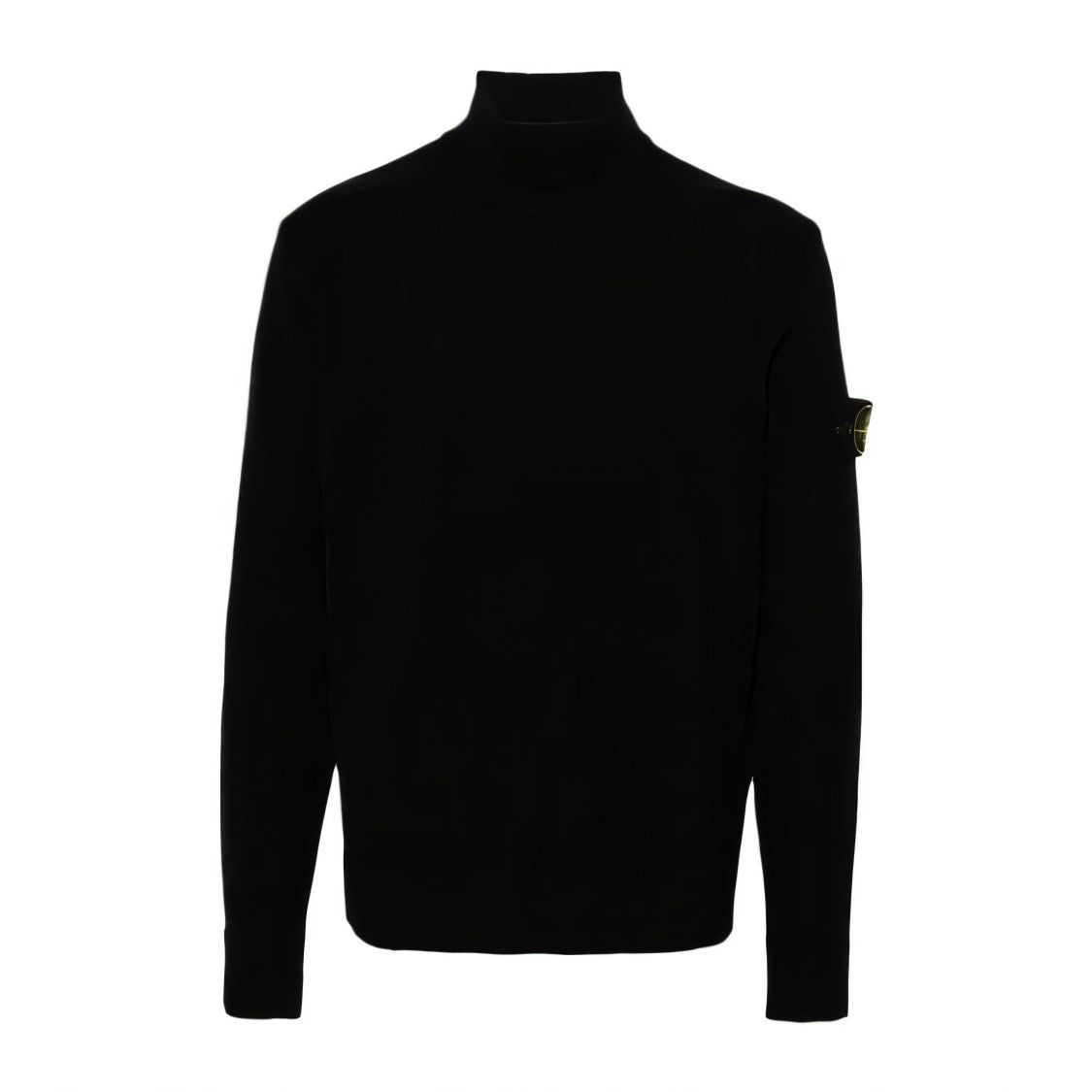 Stone Island Fitted Black Turtleneck With High Collar