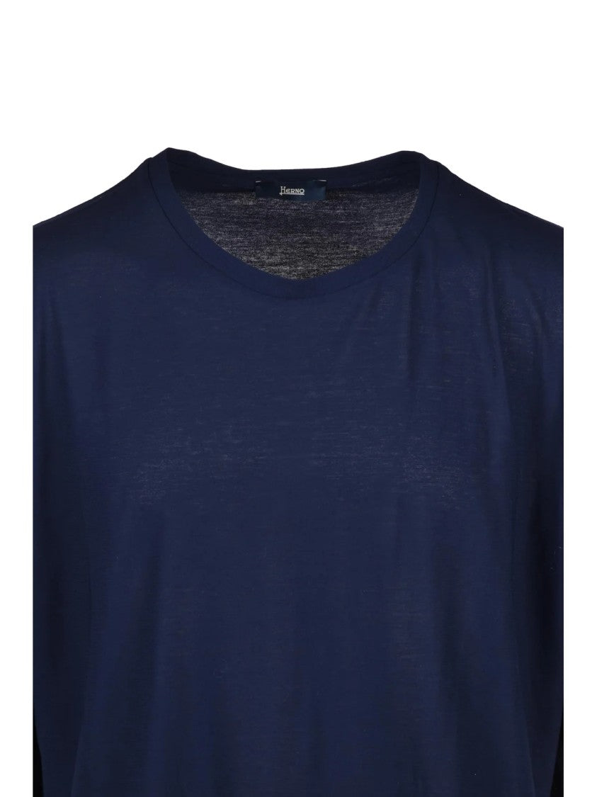 Herno Blue Cotton T-Shirt