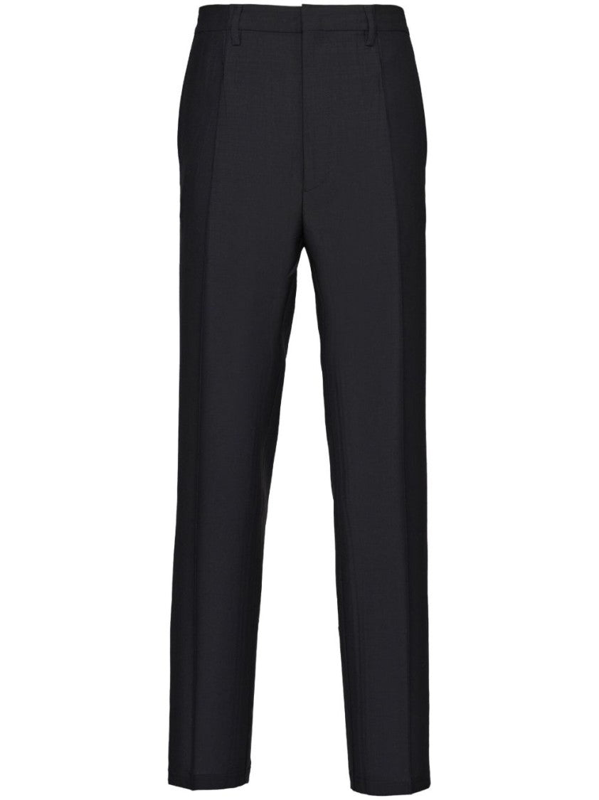 Prada Sleek Tailored Trousers With Contrasting Side Stripes