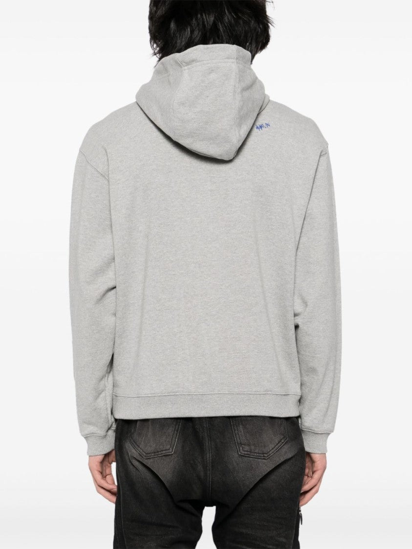 Ader Error Grey Relaxed Logo Hoodie