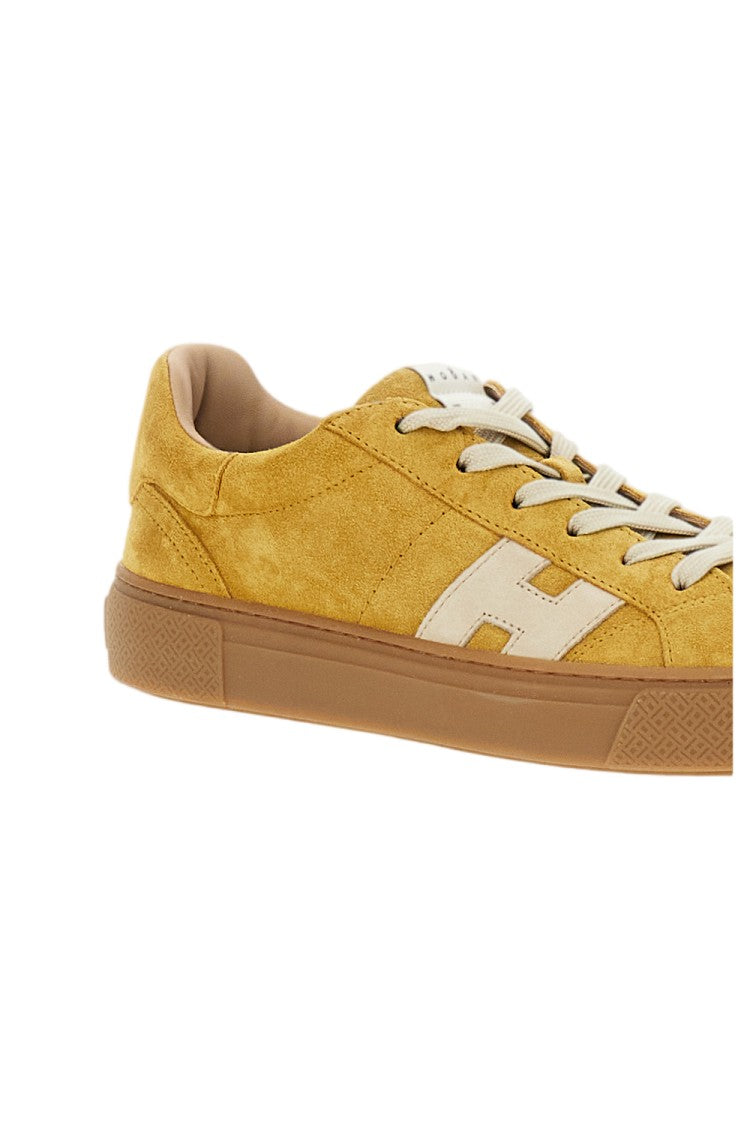 Hogan Yellow Suede Leather Skater Sneakers