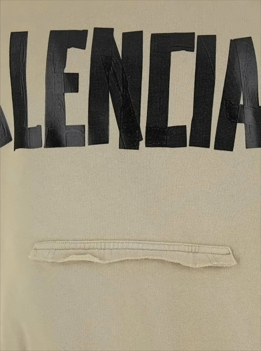 Balenciaga Cropped Hoodie With Bold Graphic Design