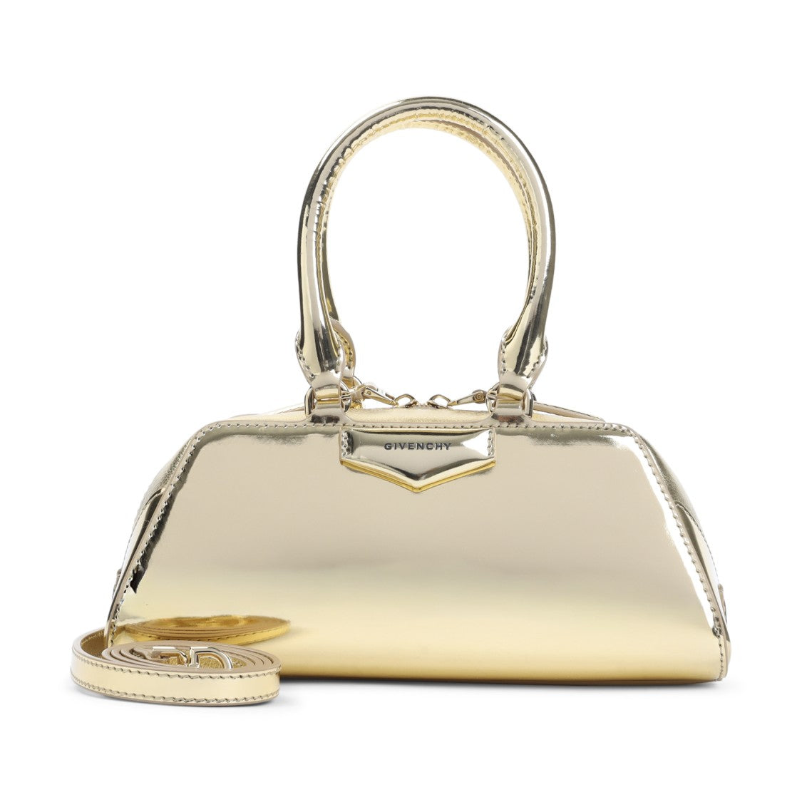 Givenchy Antigona Ew Mini Golden Calf Leather Handbag