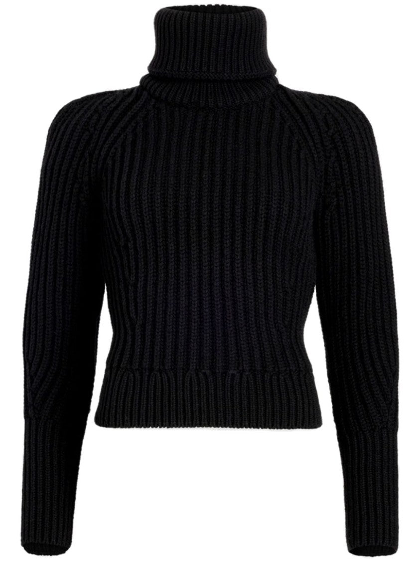 Patou Ribbed Knit Roll Neck Sweater