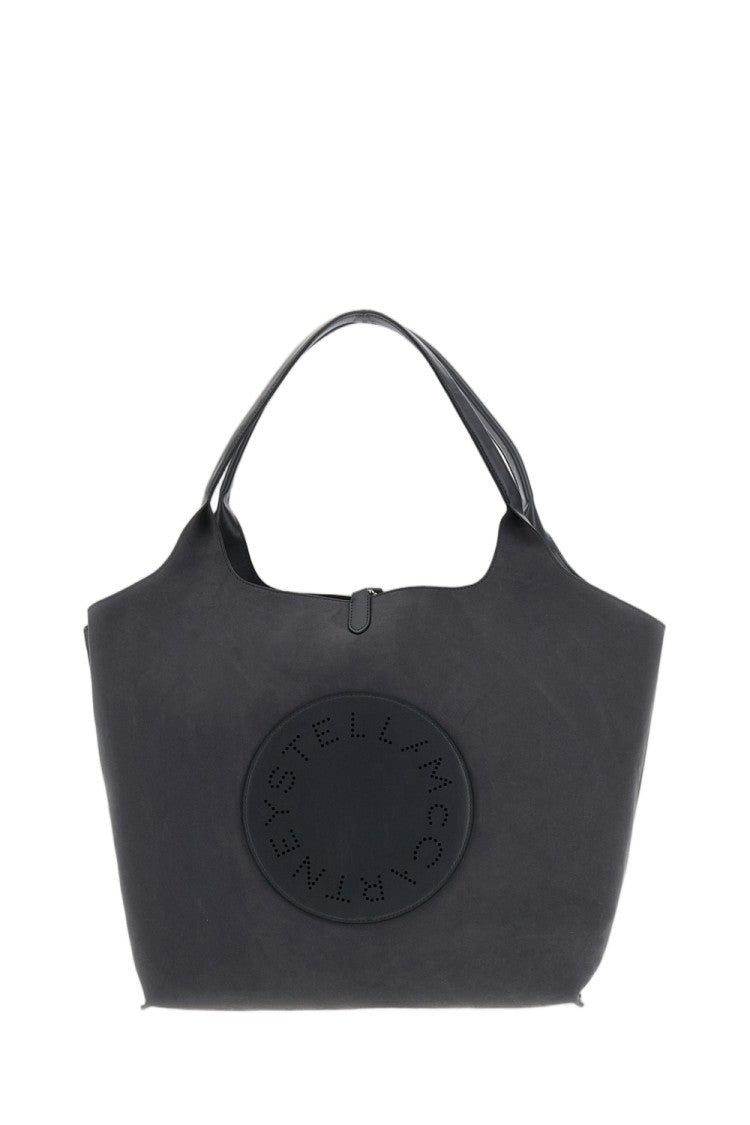 Stella Mccartney Reversible Grey Tote Bag With Vegan Leather And Suede Finishes
