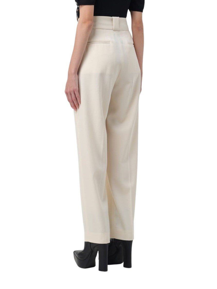 Moschino White Wool Trousers