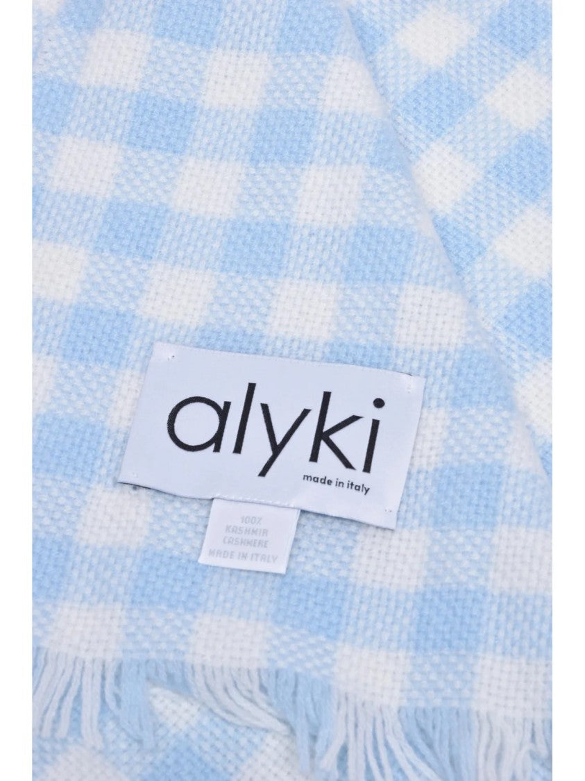 That's Alyki That's Alyki Cashmere Scarf - White/Light Blue