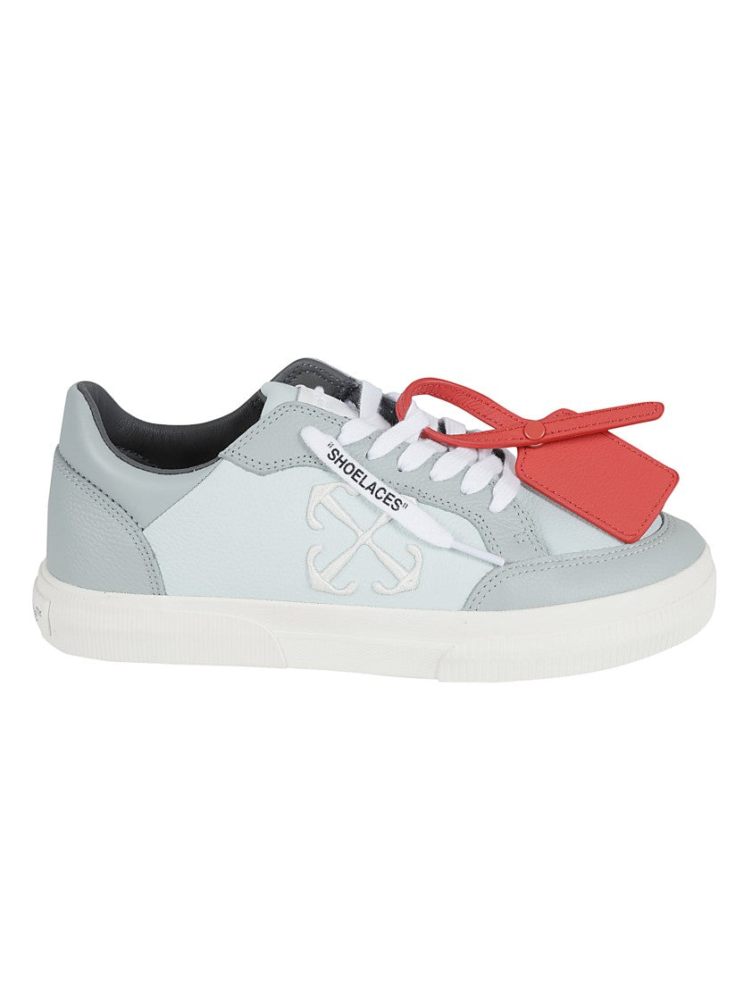 Off-White Leather Sneakers With Contrasting Accents