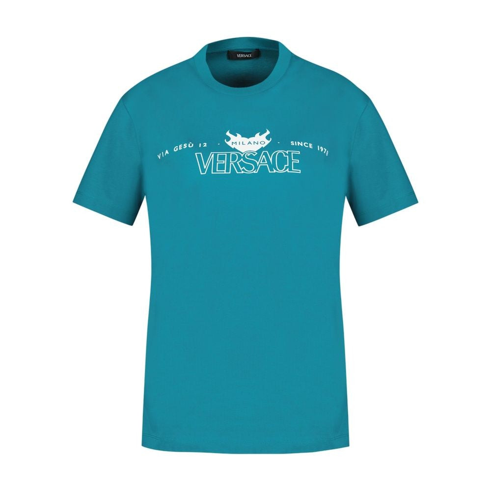 Versace Logo T Shirt - Cotton - Green