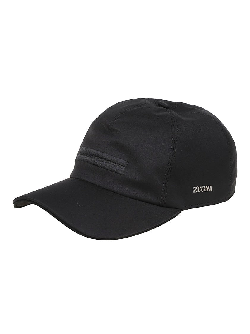 Zegna Motorin Lined Minimalist Black Polyester Hat