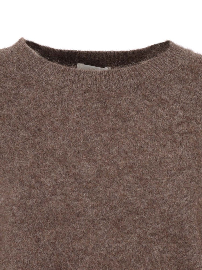 P.A.R.O.S.H. Brown Raccoon Fur Sweater