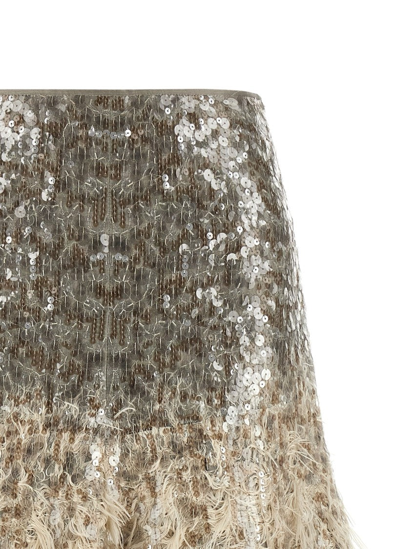 Brunello Cucinelli Dazzling Dégradé Skirt