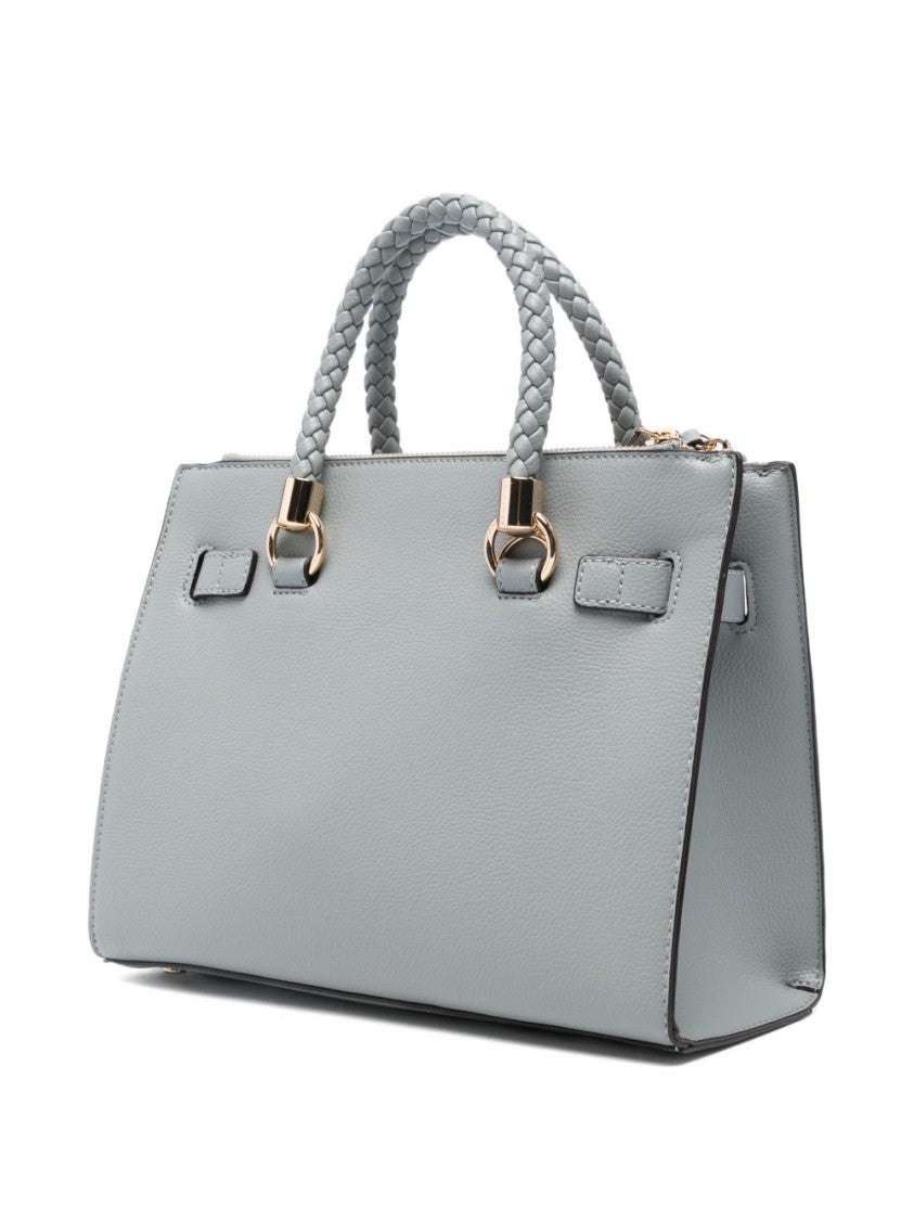 Liu Jo Structured Grey Handbag With Braided Handles