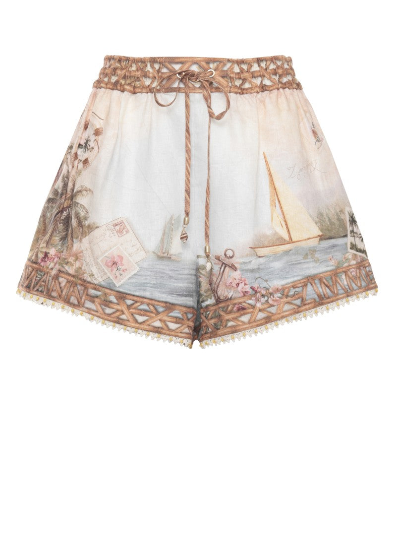 Zimmermann Multicolor Mahon Lace Trims Shorts