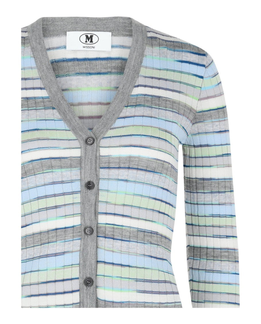 M Missoni Fitted Striped Cardigan