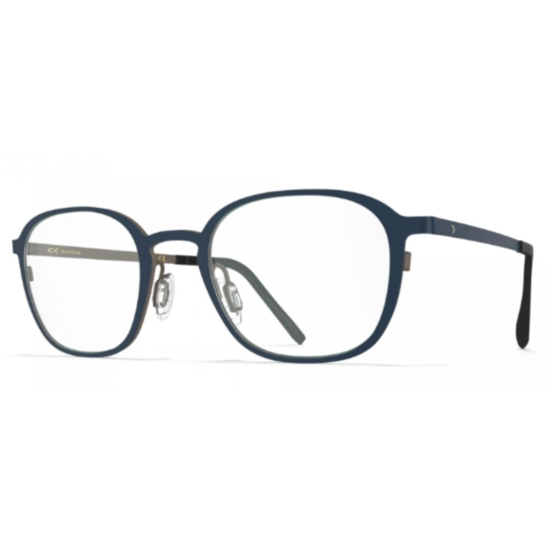 Blackfin Bf1053 Lofoten Modern Rectangular Blue Eyeglasses With Titanium Frame
