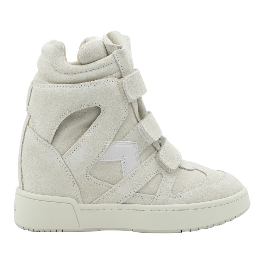 Isabel Marant High-Top Suede Sneakers With Hidden Wedge Heel